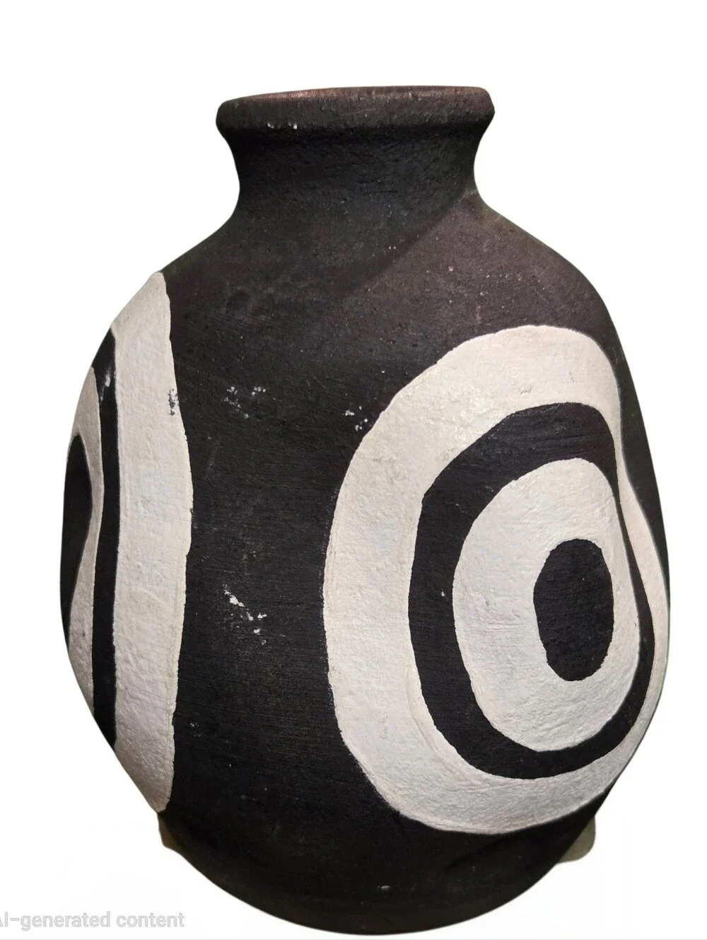 Bloomingville Black & White irregular bullseye Terrac 5.5